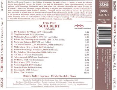 Brigitte Geller, Ulrich Eisenlohr - Franz Schubert: Schubert's Friends, Vol.2 (2003)
