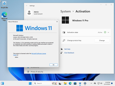 Windows 11 Pro 23H2 Build 22631.3155 (No TPM Required) Preactivated Multilingual February 2024
