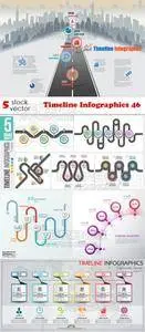 Vectors - Timeline Infographics 46