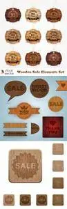 Vectors - Wooden Sale Elements Set