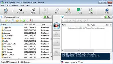 Classic FTP File Transfer Software Plus 4.00 Beta