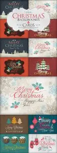 CreativeMarket Christmas Background & Cards Vol.1