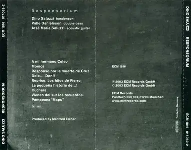 Dino Saluzzi - Responsorium (2003) {ECM 1816}