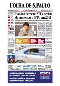 Jornal Folha de São Paulo - 21 de dezembro de 2013 - Sábado