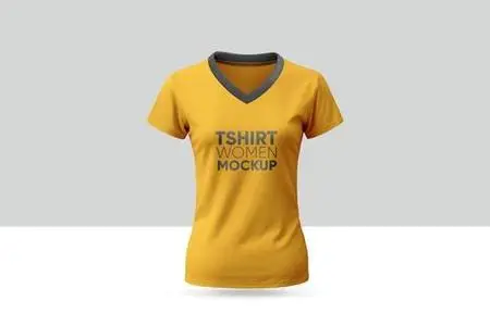 Woman T-shirt Mockup M5SYMF9