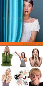 Emotions fear Stock Images