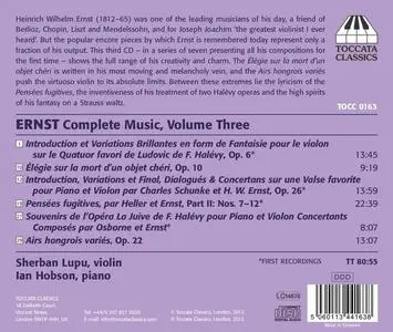 Sherban Lupu, Ian Hobson - Heinrich Wilhelm Ernst: Complete Music, Vol. 3 (2012)