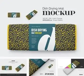 Dish Drying Mat Mockup Set - 91560503