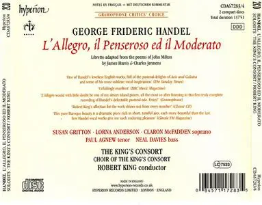 Robert King, The King’s Consort - George Frideric Handel: L' Allegro, il Penseroso ed il Moderato (1999)