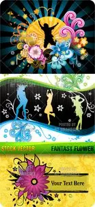 Stock Vector - fantasy flower