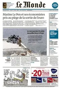 Le Monde du Mercredi 8 Avril 2015