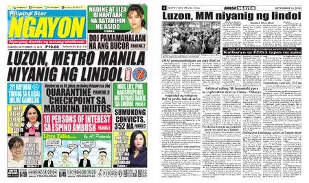 Pilipino Star Ngayon – Septiyembre 14, 2019