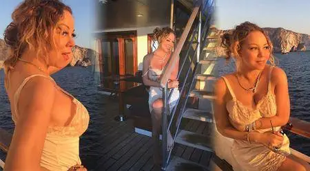 Mariah Carey - Lingerie Photoshoot Candids in Capri