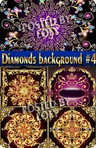 Backgrounds of precious stones and diamonds #4 - Stock Vector