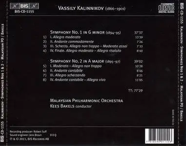 Malaysian Philharmonic Orchestra, Kees Bakels - Vassily Kalinnikov: The Two Symphonies (2011)