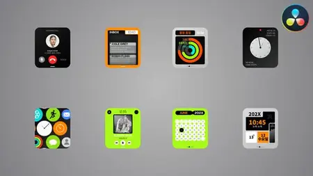 Smart Watch UI Titles for DaVinci Resolve 58097315