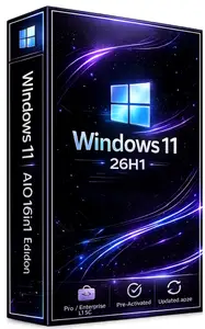 Windows 11 26H1 Build 28000.1836 Aio 21in1 Preactivated (Preview)