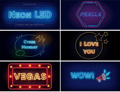 Neon LED V2 Font Family