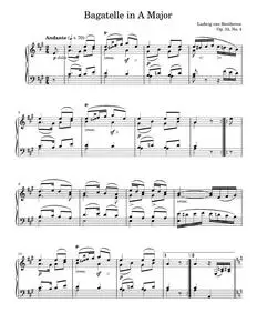 Bagatelle In A Major, Op. 33, No. 4 - Ludwig van Beethoven, Matthew Edwards (Piano Solo)