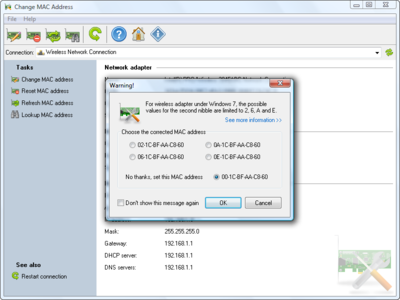 Change MAC Address 2.8.0 Build 95 Portable