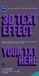 GraphicRiver Awesome 3D Text Effect Mockup