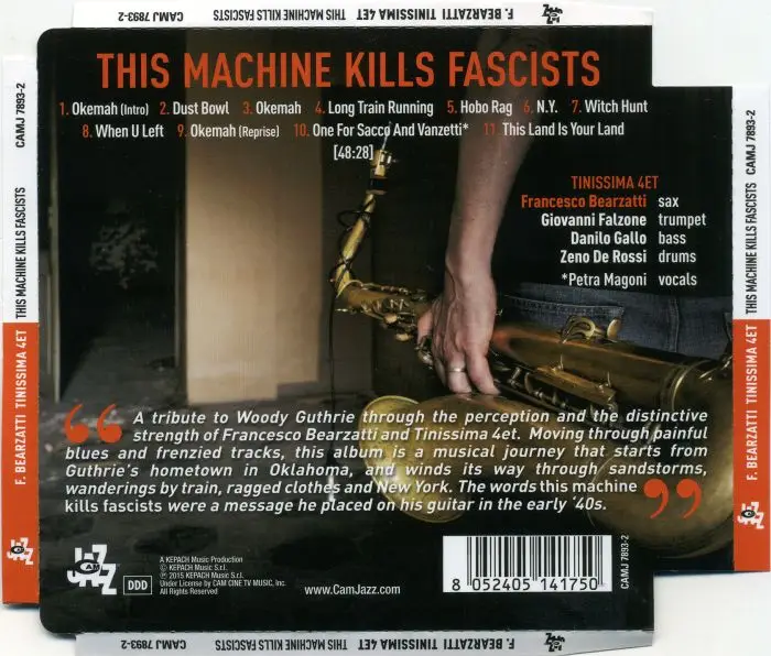 Francesco Bearzatti Tinissima 4et - This Machine Kills Fascists (2015) {CAM Jazz}