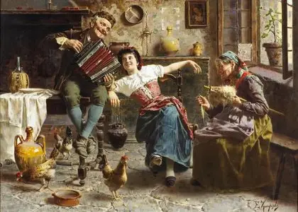 Italian painter Eugenio Zampighi (1859-1944)