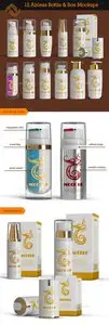 GraphicRiver 12 Airless Cosmetic Bottle & Box Mockups