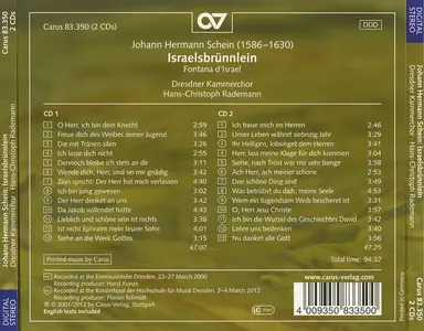 Hans-Christoph Rademann, Dresdner Kammerchor - Johann Hermann Schein: Israelsbrünnlein (2012)