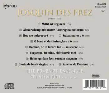 Josquin des Prez - Motets & Mass movements - The Brabant Ensemble, Stephen Rice (2021) {Hyperion CDA68321}