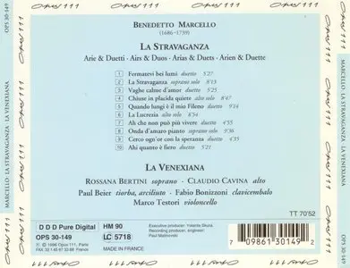 Benedetto Marcello - La Stravaganza - Rossana Bertini - Claudio Cavina - La Venexiana