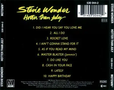 Stevie Wonder - Hotter Than July (1980) [1993, Reissue]