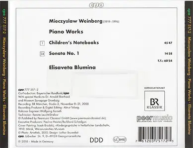 Mieczyslaw Weinberg - Elisaveta Blumina - Children's Notebooks, Piano Sonata No. 1 (2010)