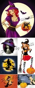 Beautiful Witches Vector