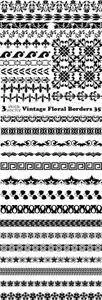 Vectors - Vintage Floral Borders 35