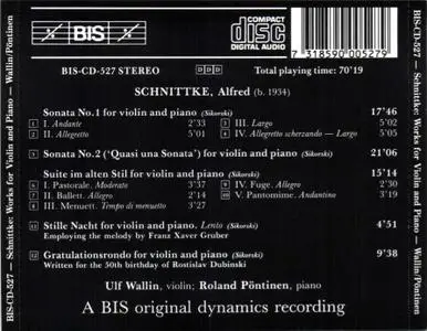 Alfred Schnittke - Violin Sonatas (1991) {BIS Schnittke Edition, BIS-527} (Item #11)