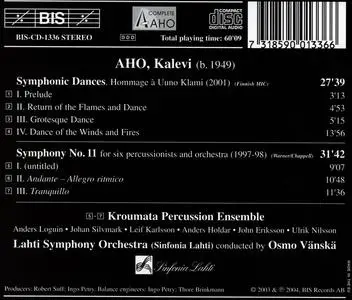 Osmo Vänskä, Lahti Symphony Orchestra - Kalevi Aho: Symphonic Dances; Symphony No. 11 (2004)