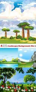 Vectors - Landscapes Backgrounds Mix 9