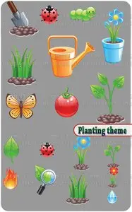 Stock Vector - Planting theme