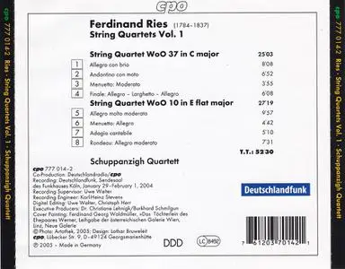 Schuppanzigh-Quartett - Ferdinand Ries: String Quartets, Vol. 1 (2005)