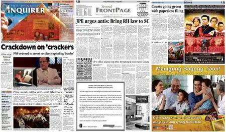 Philippine Daily Inquirer – December 31, 2012