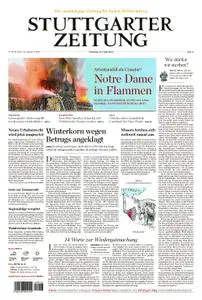 Stuttgarter Zeitung Filder-Zeitung Vaihingen/Möhringen - 16. April 2019
