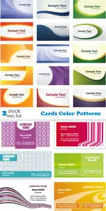 Vectors - Cards Color Patterns