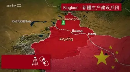 (Arte) Le dessous des cartes - Xinjiang : Le Grand Ouest chinois (2015)