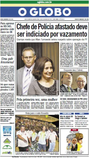 Jornal O Globo - 16 de fevereiro de 2011