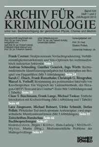 Archiv für Kriminologie Band 226 2010