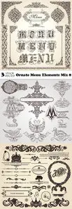 Vectors - Ornate Menu Elements Mix 8