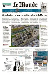 Le Monde du Vendredi 19 Avril 2019
