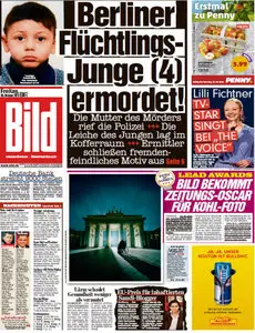 Bild Zeitung vom 30 Oktober 2015