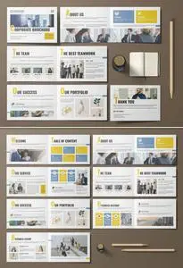 Corporate Brochure Layout Template Landscape 716693817